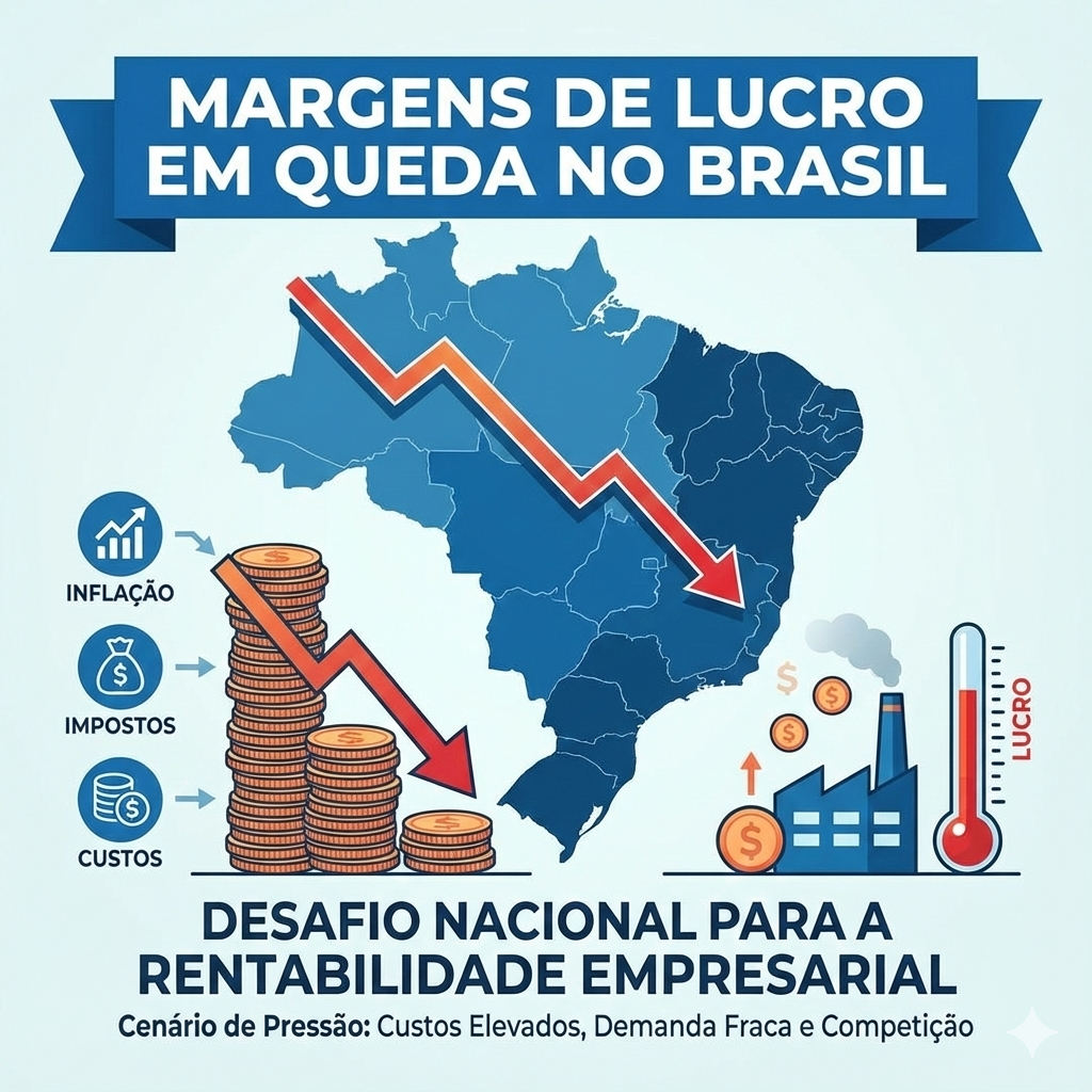 Margens de Lucro em Queda no Brasil: Como Proteger a Rentabilidade das Empresas em um Cenário de Custos Crescentes